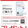 IIJmio：ビックカメラのSIMフリーiPhone購入でeSIMプレゼント：2020年1月末まで無料