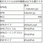 楽天モバイル：eSIM設定のiPhoneでテザリングするためのAPN設定、iOS13.5で動作確認